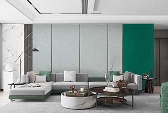 荆门轻奢风格-客厅